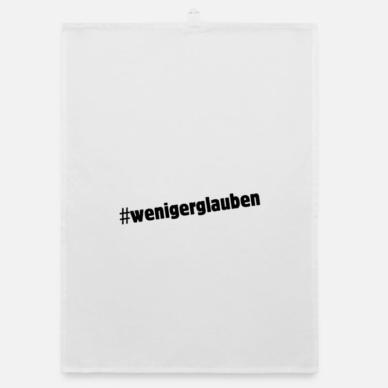 #wenigerglauben - Organic Geschirrtuch - Weiß