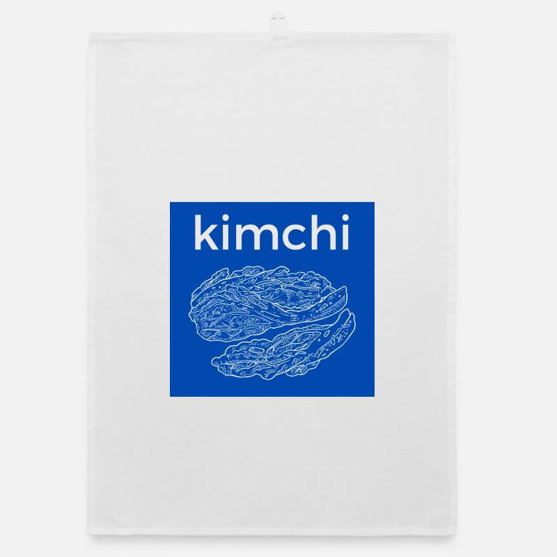 Kimchi Line Style Blue Organic dish towel