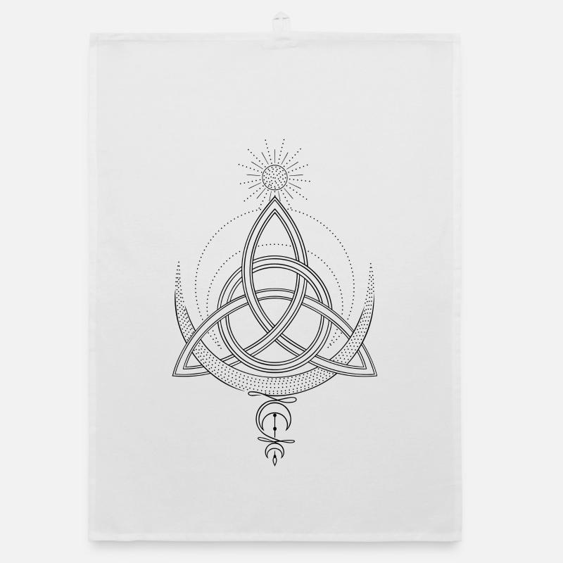 Trinity knot Triqueta Triquetra Organic dish towel