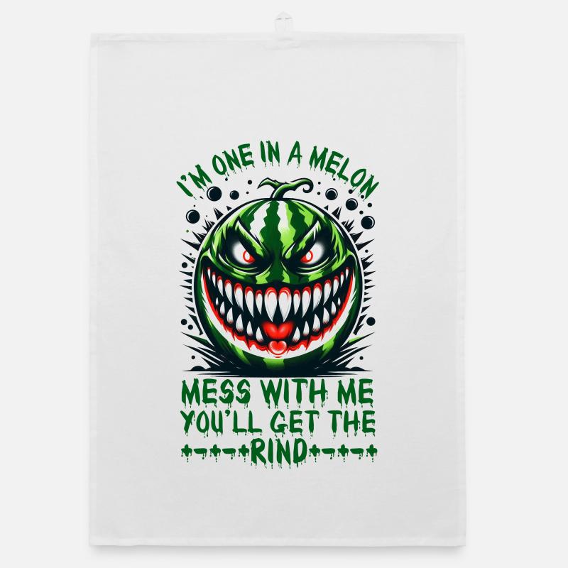 I’m One In a Melon. Mess With Me, Summerween Organic dish towel