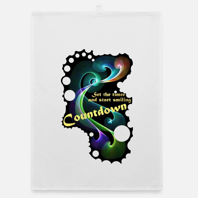 Countdown Smiling timer Organic dish towel
