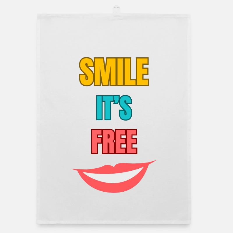 Smile sa typographie gratuite Torchon bio