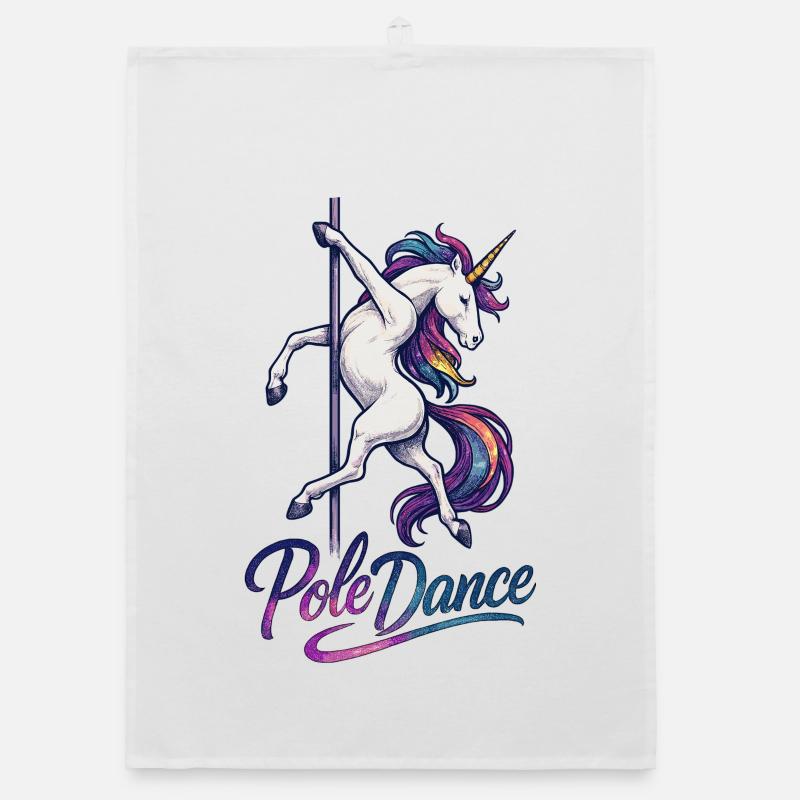 Pole Dance Unicorn Pole Dancer Pole Gift Organic dish towel