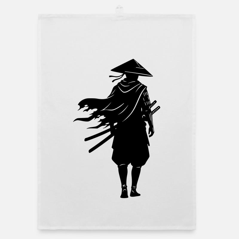Shadow Warrior Samurai Straw Hat Organic dish towel