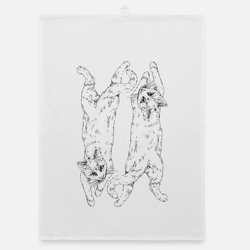 cats Organic dish towel