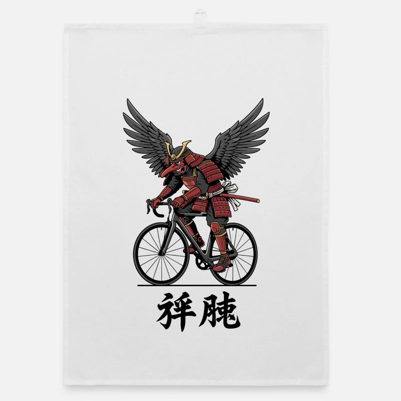 Samouraï ailé à vélo Torchon bio