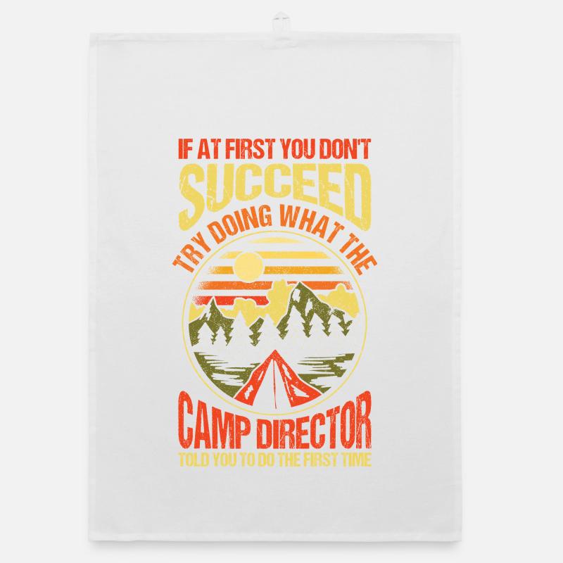 Camping Bonfire Camp Life Forest Camper Organic dish towel