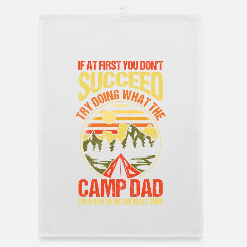 Camping Bonfire Camp Life Forest Camper Organic dish towel