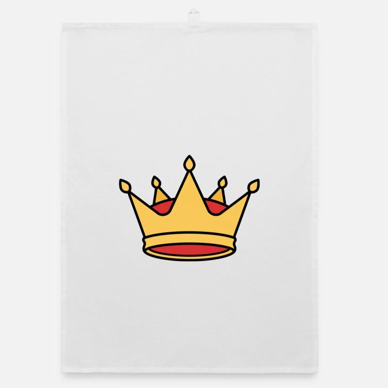 Golden Crown Comic King Prince Vector Organic dish towel