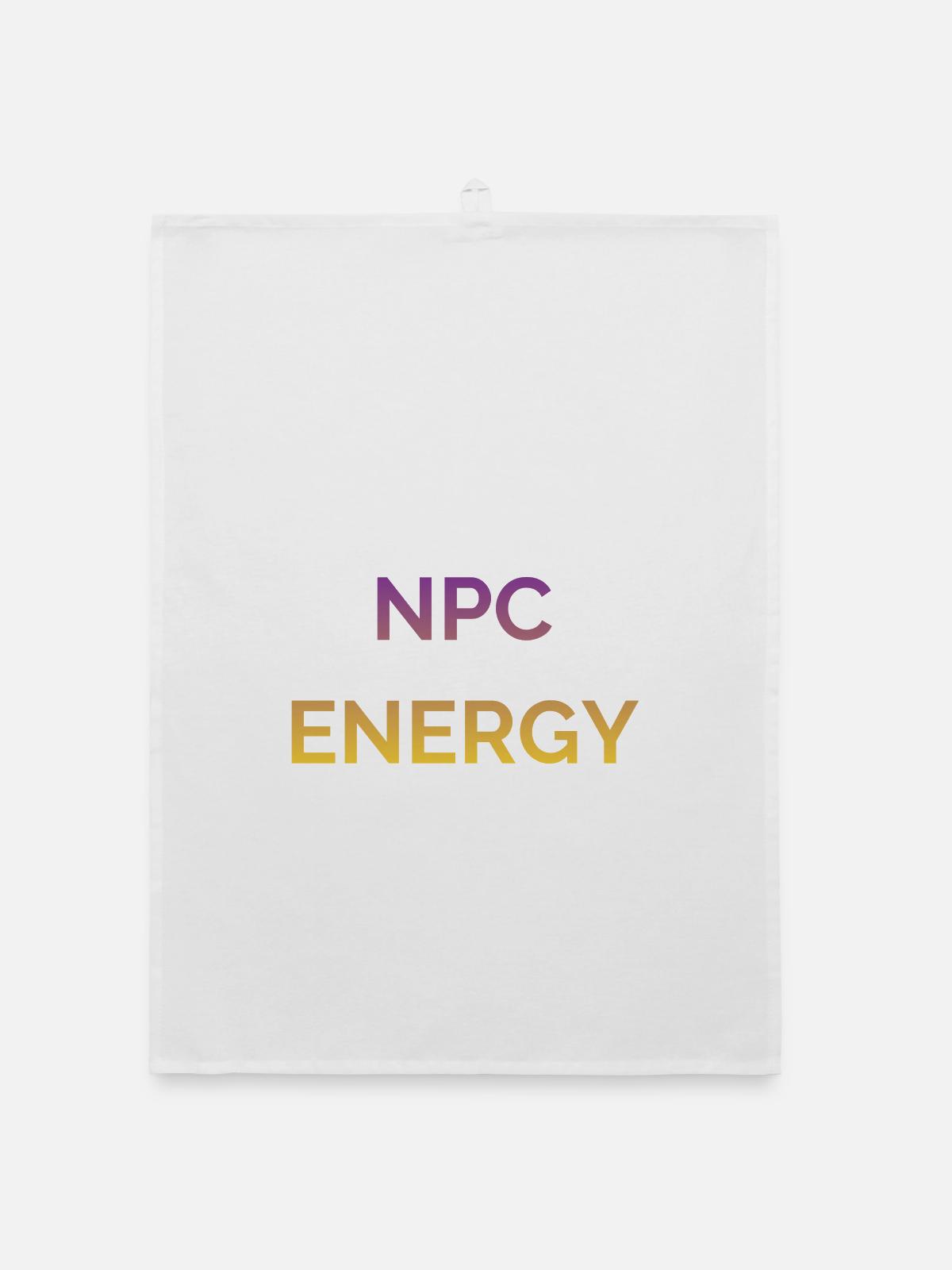 NPC Energie Gradient Logo - Organic Geschirrtuch - Weiß - Vorne