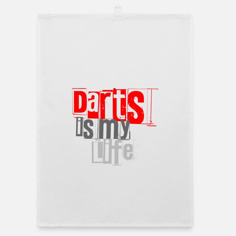 Dart, Darts c’est ma vie 1 - Torchon bio - blanc
