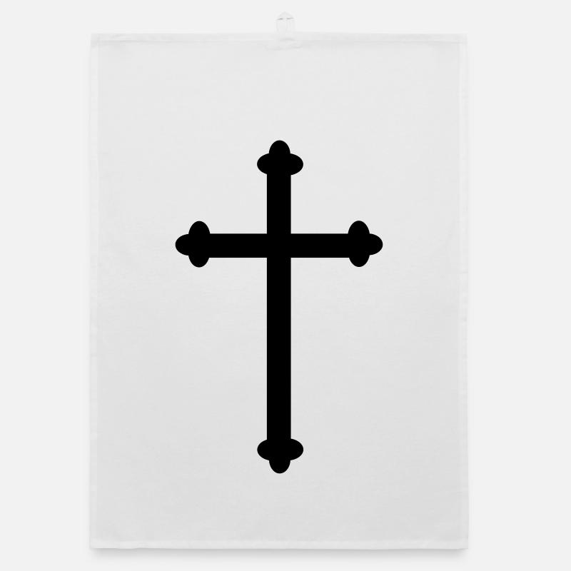 Cross as shadow image Organic dish towel