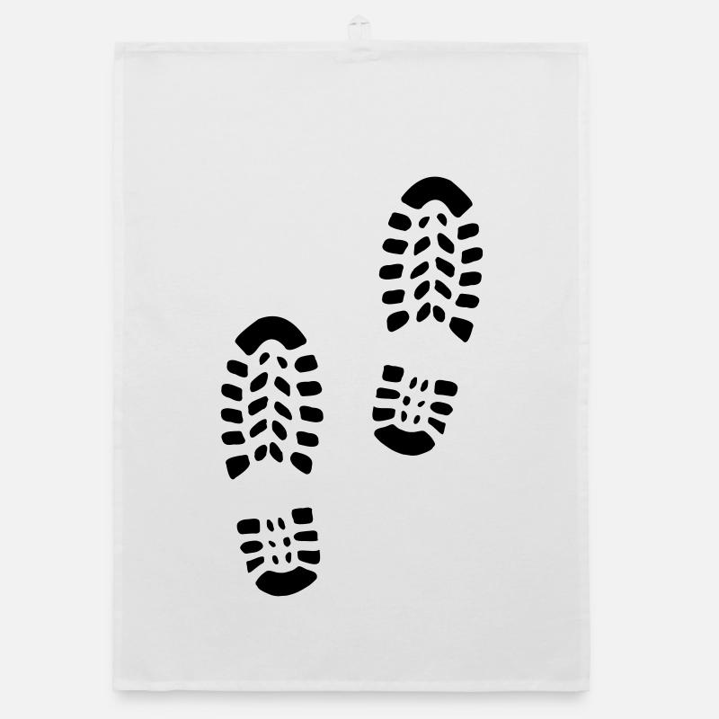 Empreinte pas du logo du randonneur pour wan Torchon bio