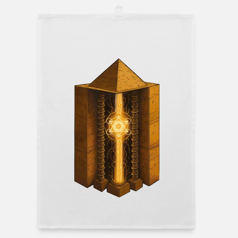 Pyramide de Khéphren | Art du réacteur d’énergie sacrée Torchon bio