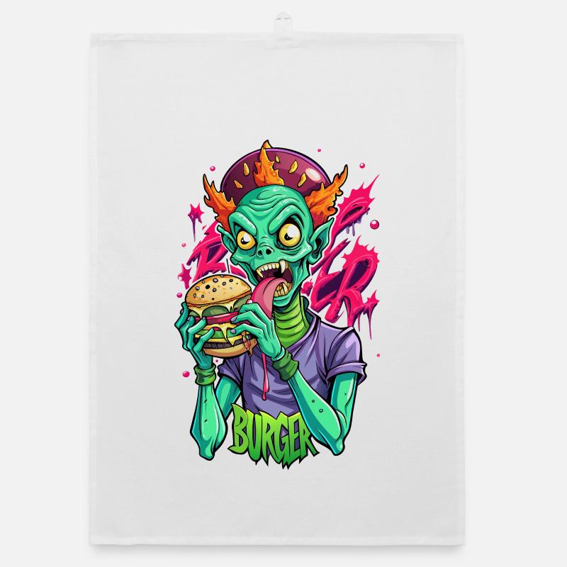 Burger Alien Organic Geschirrtuch