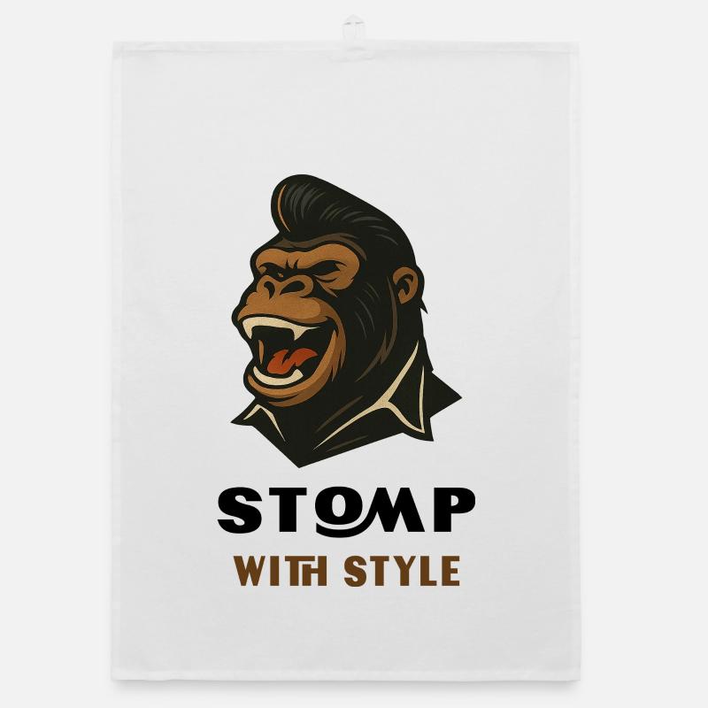 Stomp with Style – Gorilla Edition Organic dish towel