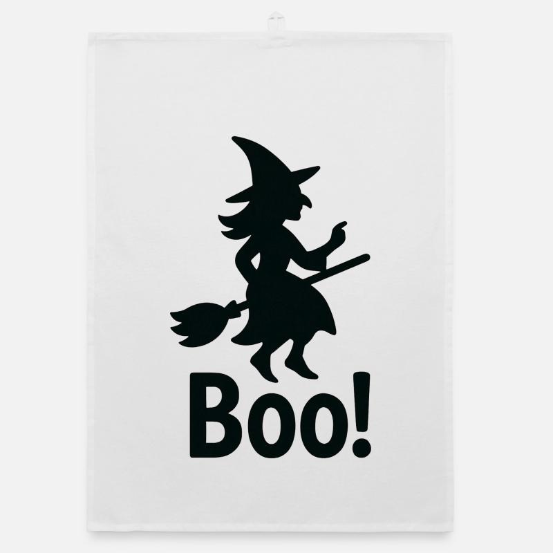 Hexenbuh! Halloween Organic Geschirrtuch