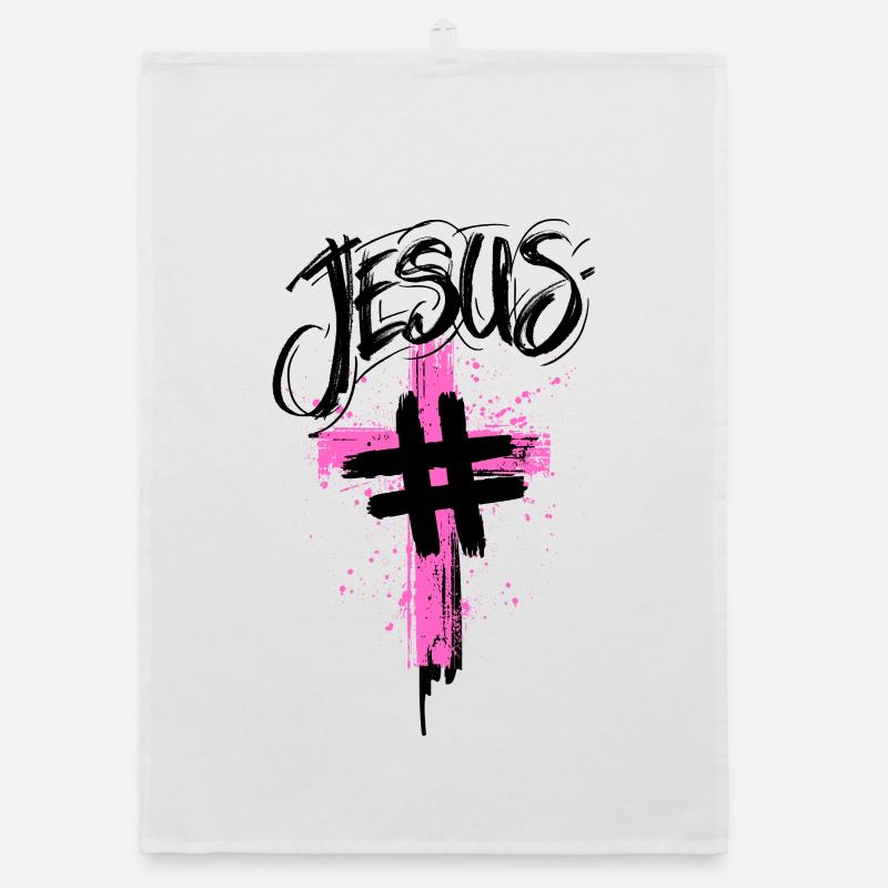 Hashtag Jésus Torchon bio