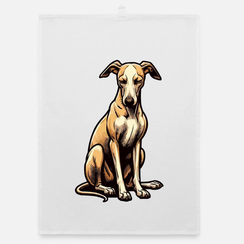 Whippet Greyhound Whippets Greyhound Owner Organic dish towel