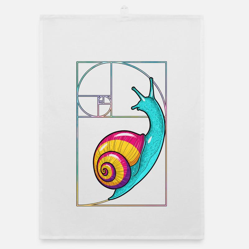 Fibonacci Spiral Snail Organic Geschirrtuch