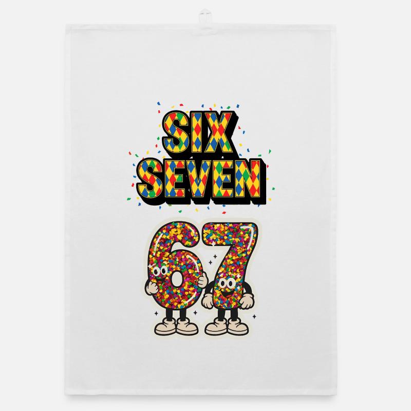 67 Six Seven Meme Carnaval Italien Torchon bio