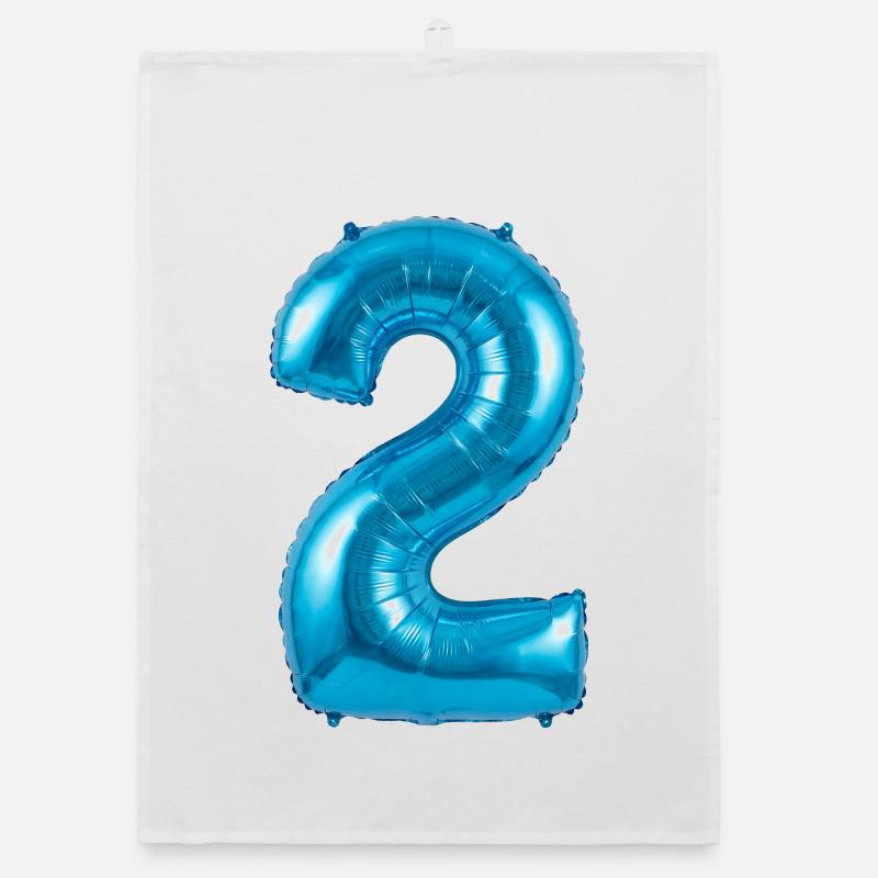 2nd Birthday, Second Birthday Balloon Helium Organic dish towel