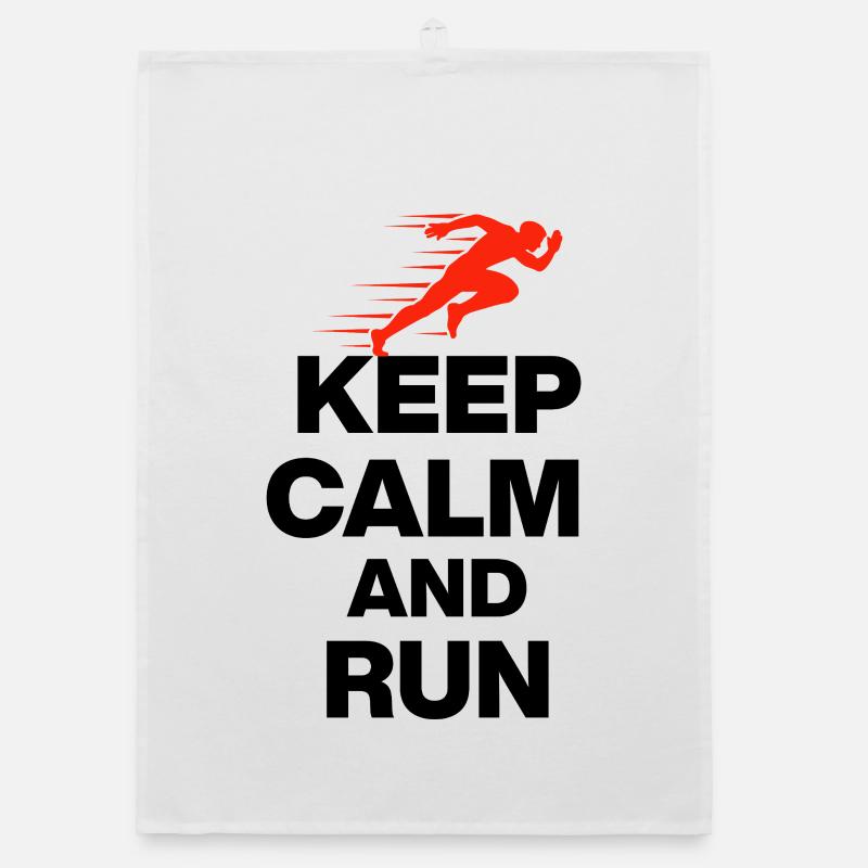 RESTE CALME ET COURS ! MARATHON DE COURSE À JOGGING, CADEAU Torchon bio