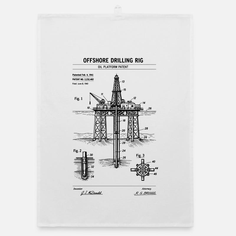 T-shirt plan de la plateforme de forage offshore Torchon bio
