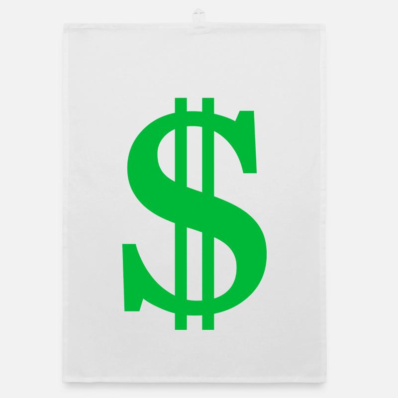 Dollar Sign Organic dish towel
