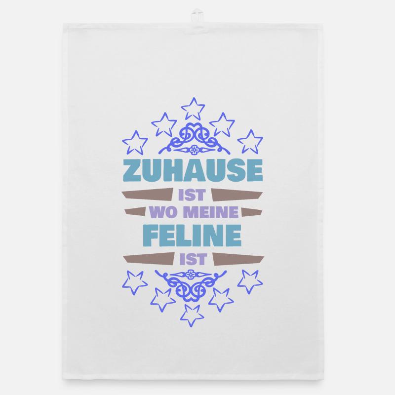 Sprueche Feline Organic Geschirrtuch