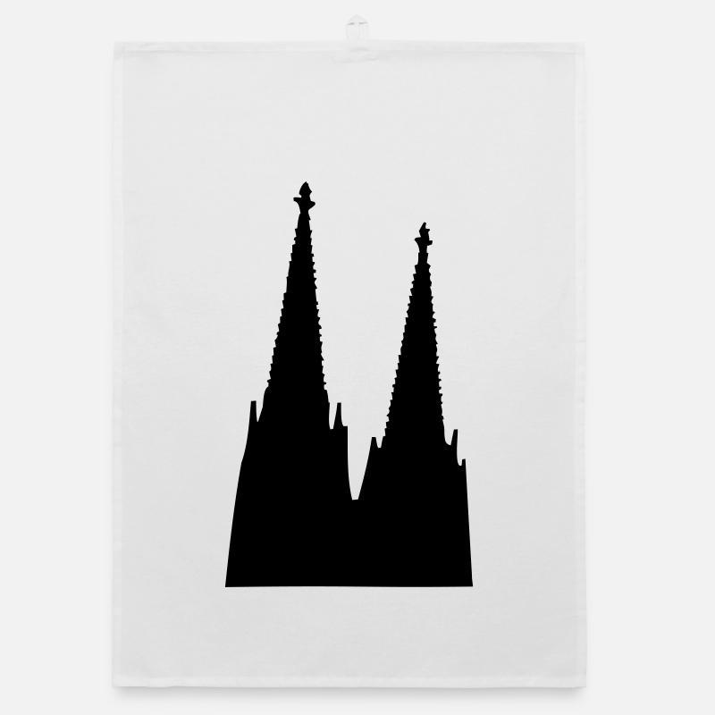 Der Kölner Dom in Köln - Organic Geschirrtuch - Weiß