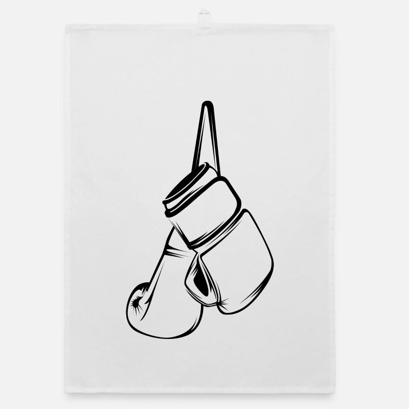 boxe boxeur boxe icône illustration graphique vectoriel Torchon bio