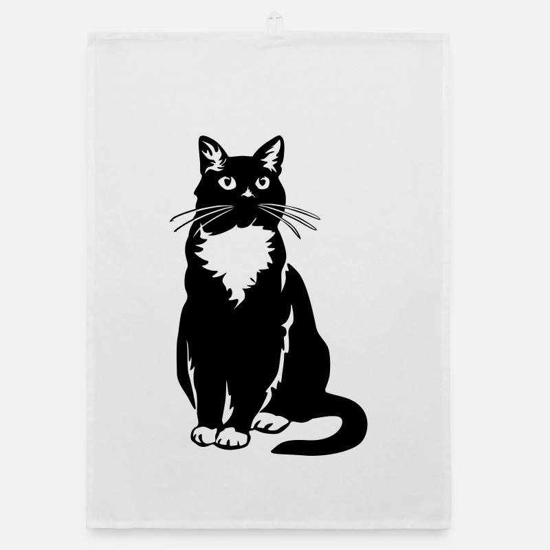 Tuxedo Katze Organic Geschirrtuch