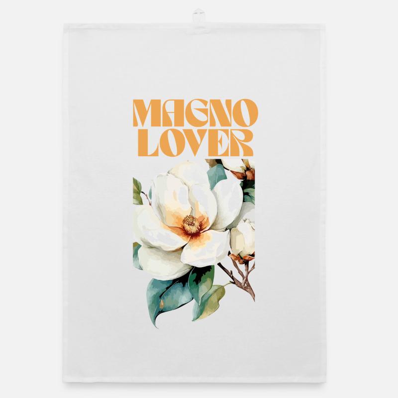 Conception botanique Magnolia Love Torchon bio