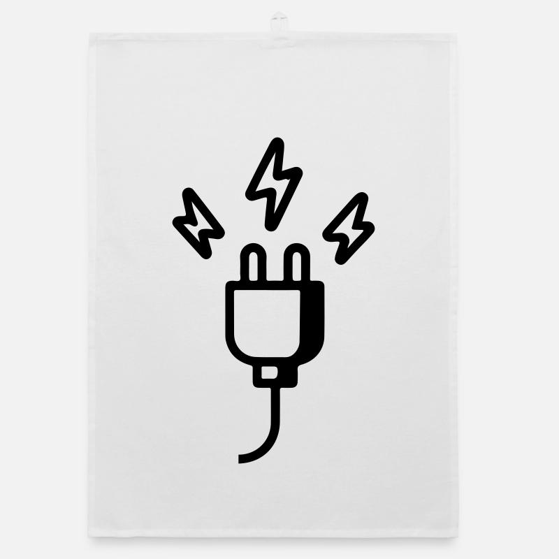 Power plug symbol Organic dish towel