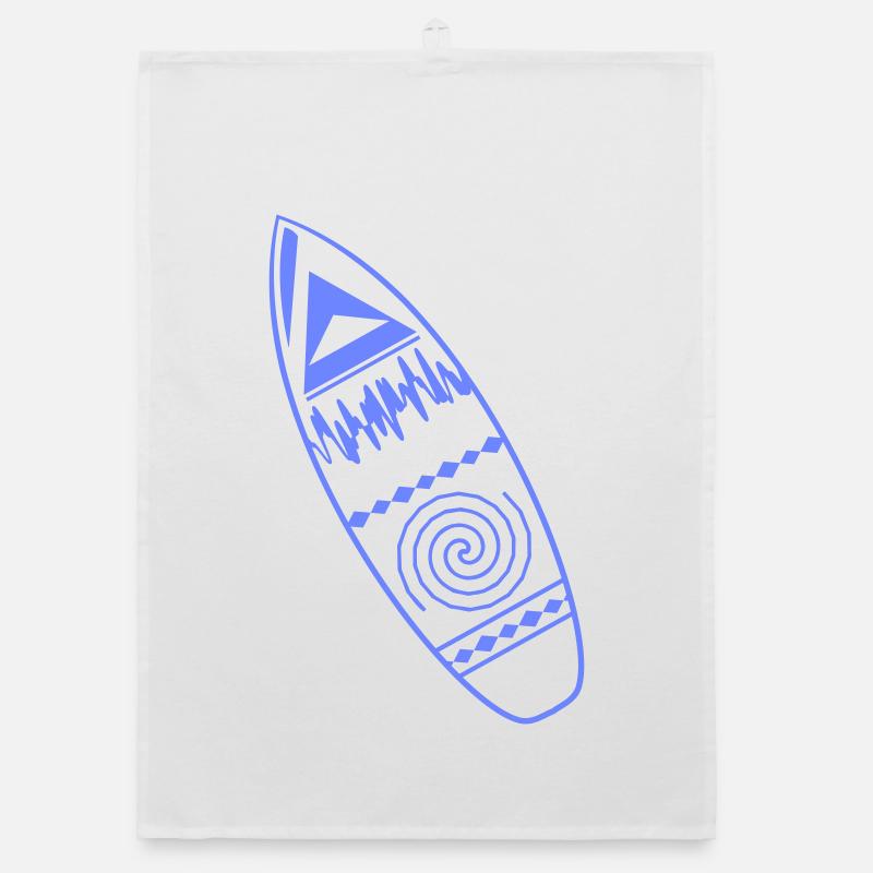 Surfbrett Muster Organic Geschirrtuch