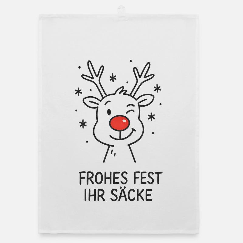 Joyeux Noël, espèce de renne à sacs Rudolph Torchon bio