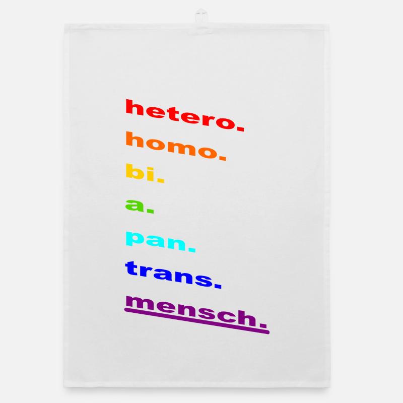 Rainbow Identity: Homo Bi Pan Trans Organic dish towel
