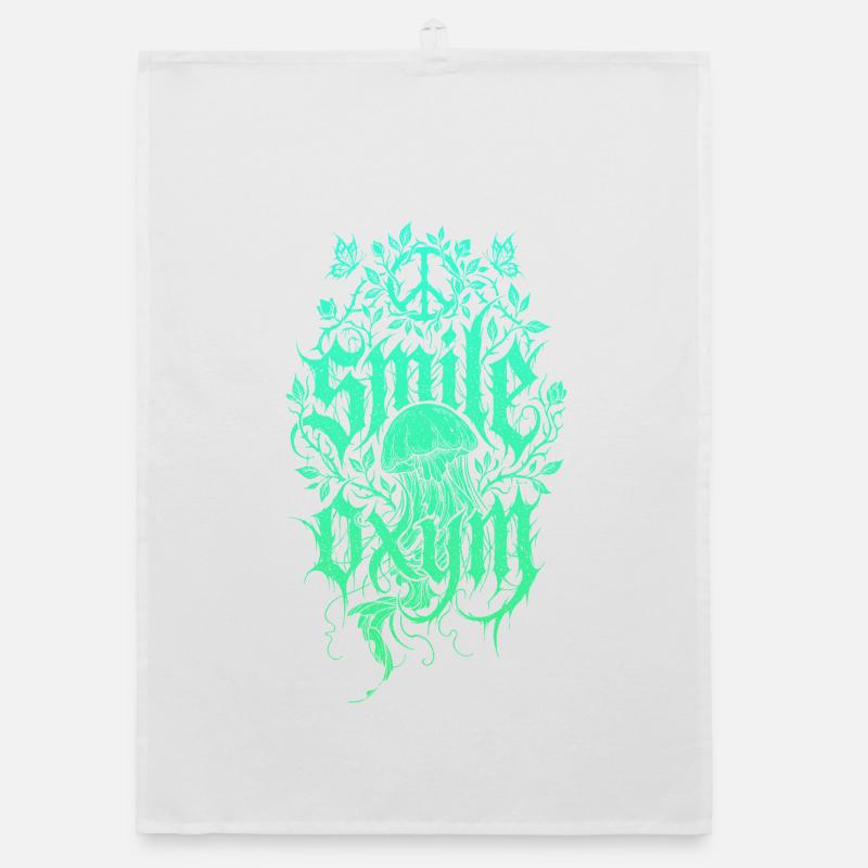 Glowing Algae Jellyfish Jungle Organic dish towel