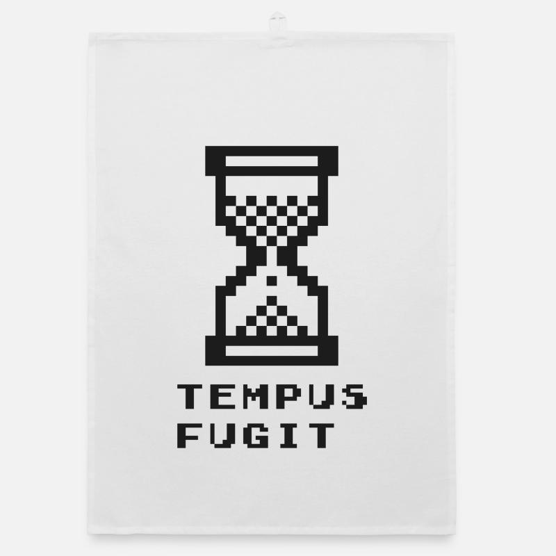 Tempus-Fugit - Organic Geschirrtuch - Weiß