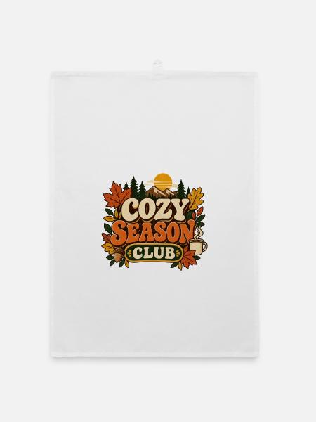 Cozy Season Club - Organic Geschirrtuch - Weiß