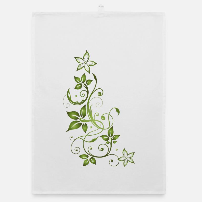 Feuille feuilles automne vert vrille Torchon bio