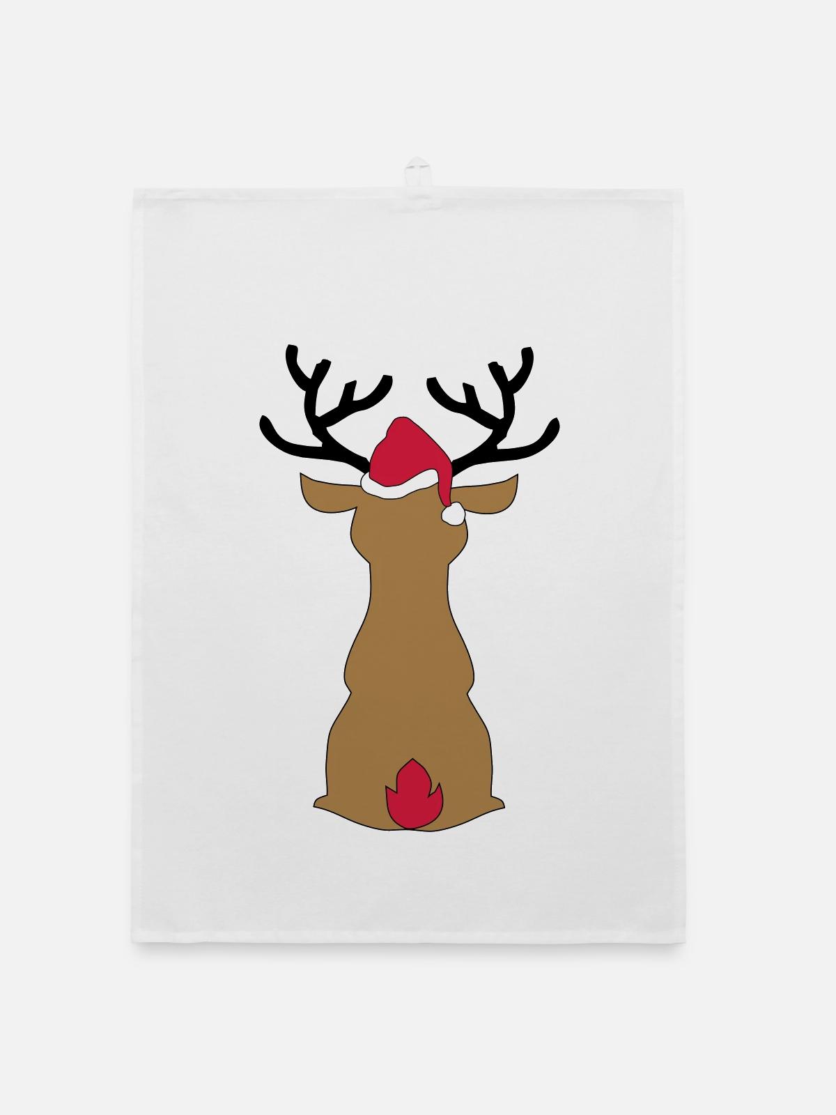 Jour de Noël - Torchon bio - blanc - Devant