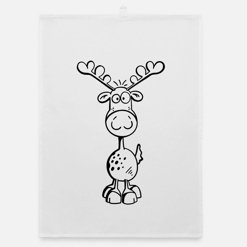 Cute Elk Organic dish towel