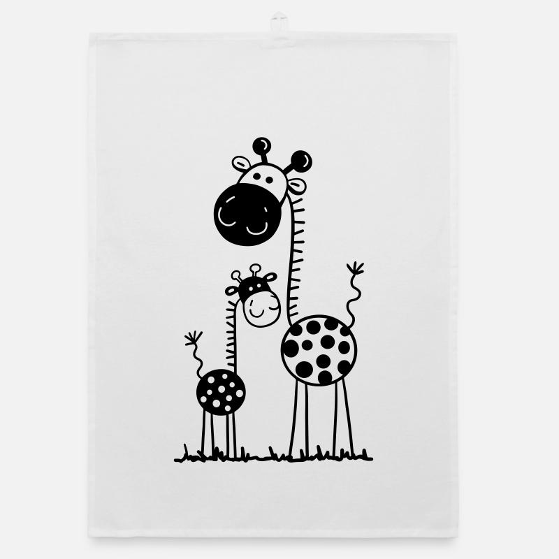 Cute Giraffe Organic dish towel
