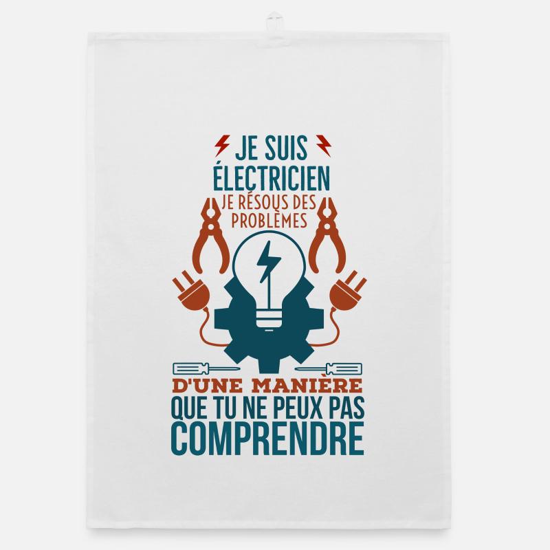Ich bin ein Elektriker. Organic Geschirrtuch