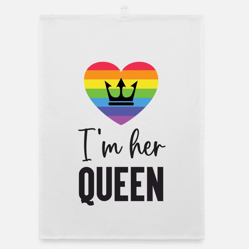Pride Month LGBT - I'm Her Queen Organic dish towel