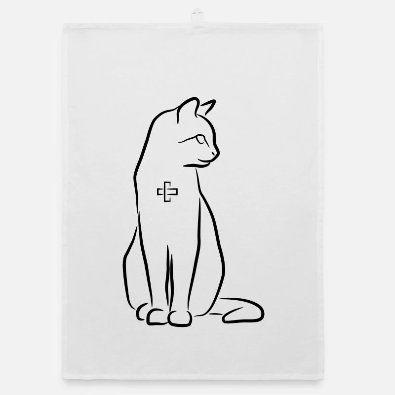 Katzen Erste Hilfe Organic Geschirrtuch
