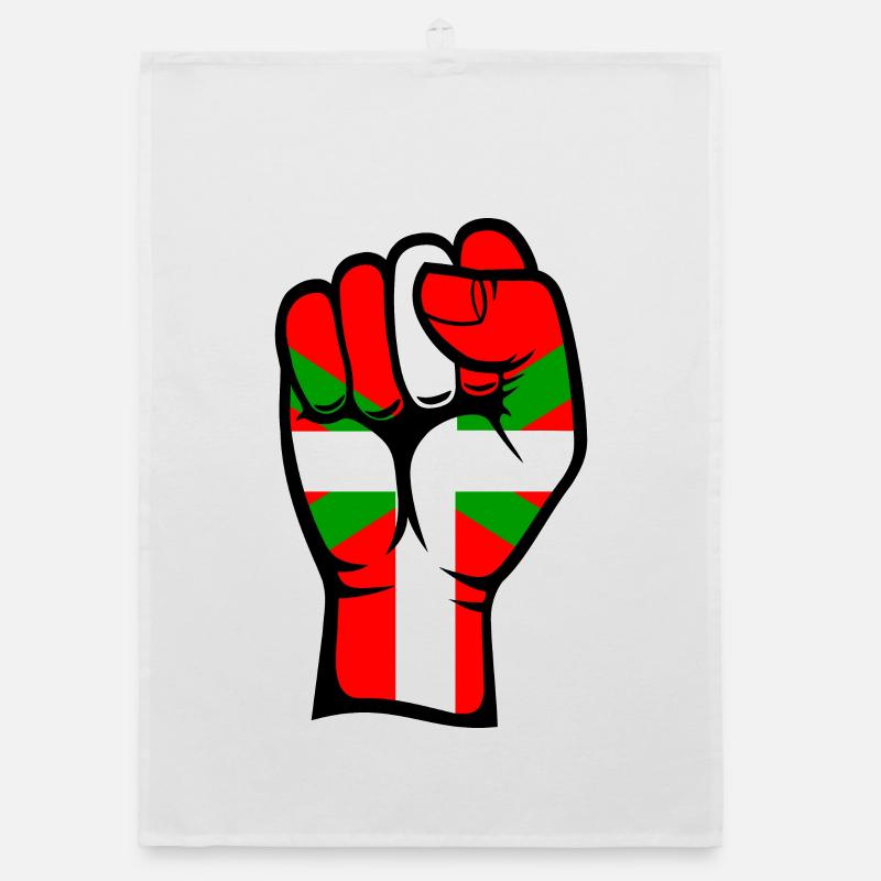 Basque flag fist Organic dish towel
