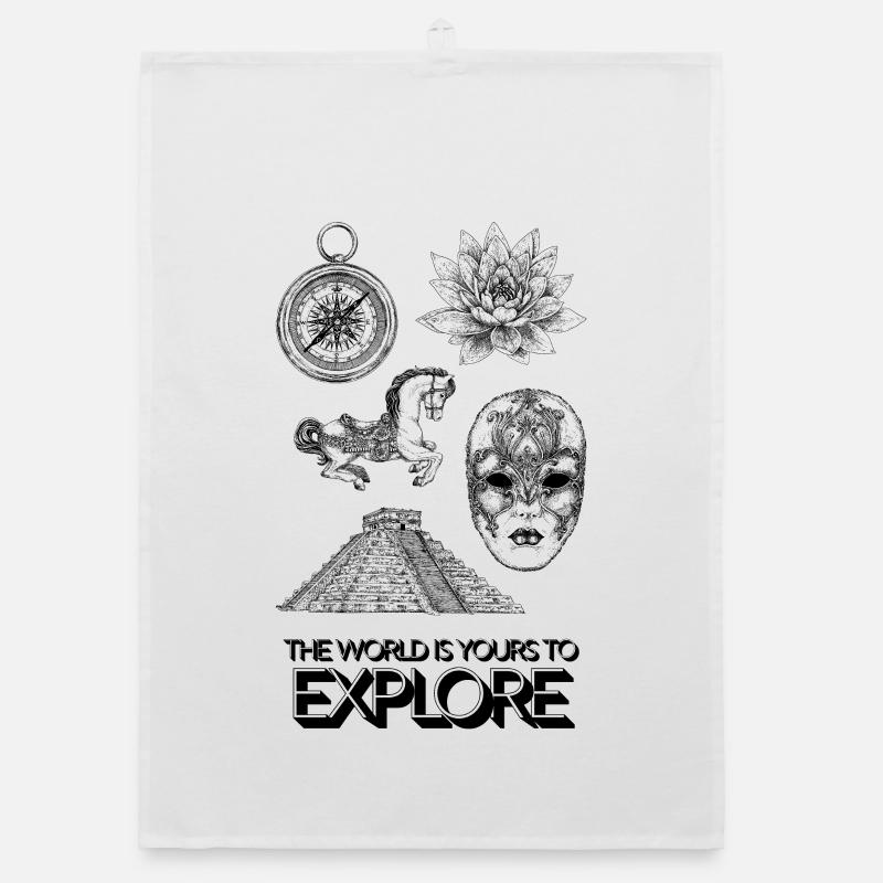 LE MONDE EST À TOI D’EXPLORER Torchon bio